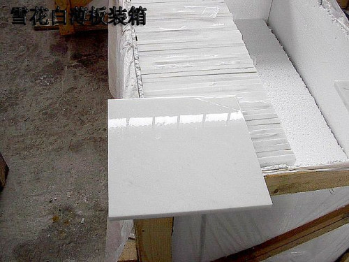 雪花白大理石薄板包装